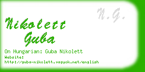 nikolett guba business card